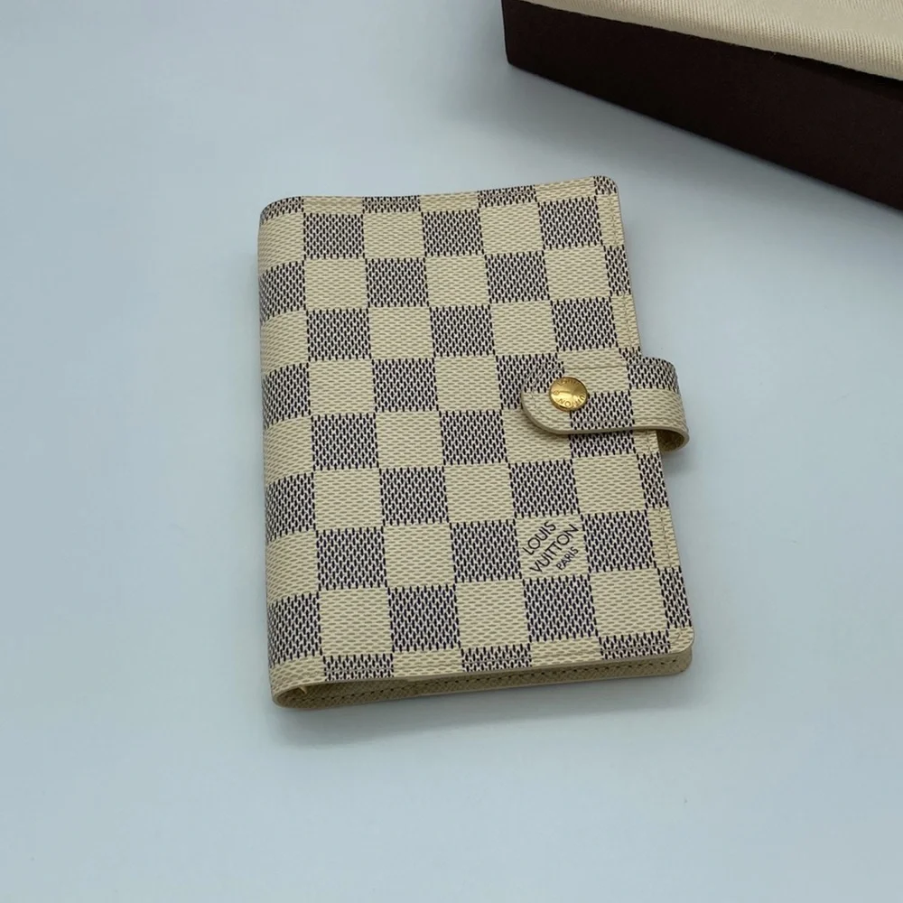 LOUIS VUITTON DAMIER AZUR PM AGENDA BOOKLET W/ BOX